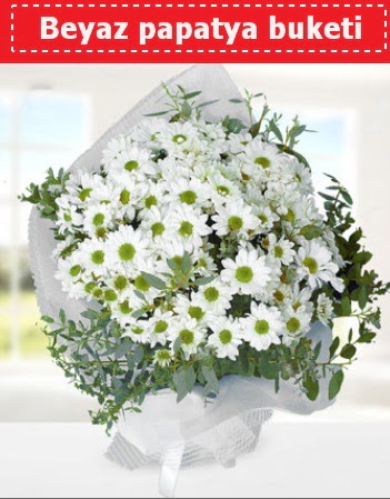 Beyaz Papatya Buketi  Van 14 şubat sevgililer günü çiçek 