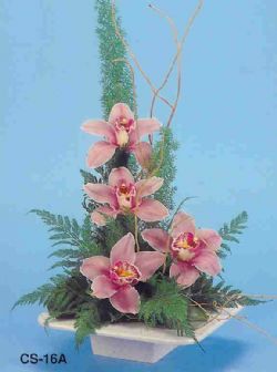  Van çiçekçi telefonları  vazoda 4 adet orkide 