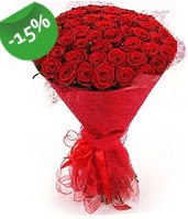 51 adet kırmızı gül buketi özel hissedenlere  Van çiçek siparişi sitesi 